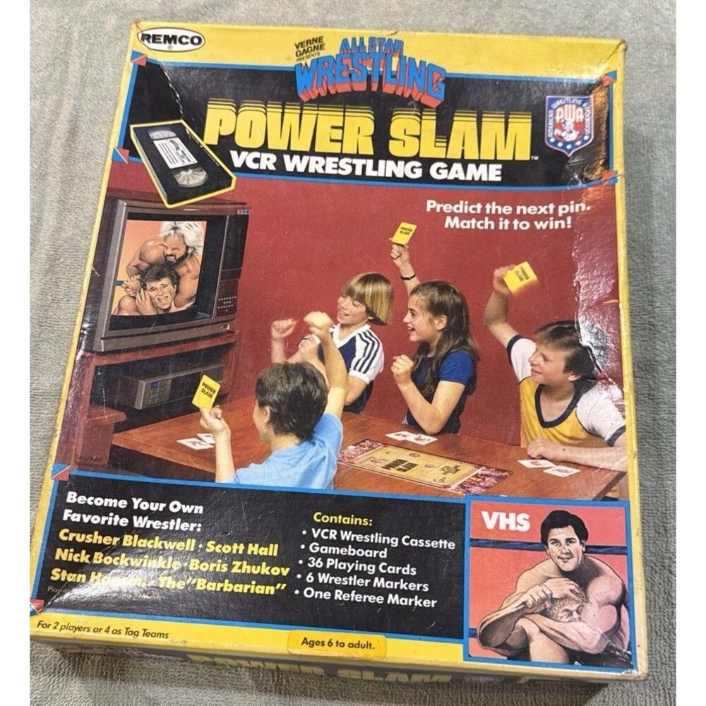 VTG Remco AWA Verne Gagne All Star Power Slam VCR VHS Wrestling Game 1986 *Read*